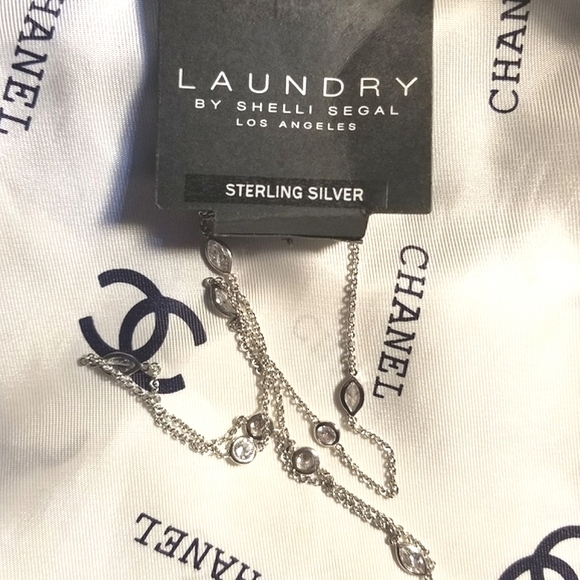 LAUNDRY by Shelli Segal STERLING Crystal Necklace - Picture 7 of 7